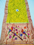 Triple Muniya Paithani - 100 % Pure Silk & Handmade saree