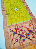 Triple Muniya Paithani - 100 % Pure Silk & Handmade saree