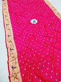 Paithani Blouse Piece fabric Pink- 1 Meter PF1 T
