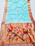 Triple Muniya Paithani - 100 % Pure Silk & Handmade saree