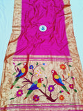 Triple Muniya Paithani - 100 % Pure Silk & Handmade saree