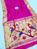 Triple Muniya Paithani - 100 % Pure Silk & Handmade saree