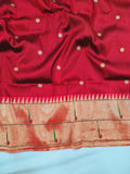 Double Muniya Paithani - 100 % Natural Silk & Handmade saree