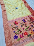 Triple Muniya Paithani - 100 % Pure Silk & Handwoven saree