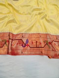 Mor Popat Brocket Pure Paithani Saree - 100 % Pure Silk & Handmade saree