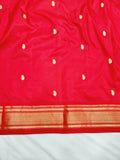 Fancy pallu Paithani Chop Border- 100 % Natural Silk & Handmade saree