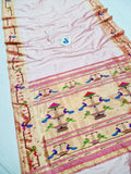 Mor Popat Brocket Pure Paithani Saree - 100 % Pure Silk & Handmade saree