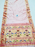 Mor Popat Brocket Pure Paithani Saree - 100 % Pure Silk & Handmade saree