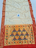 Pure Silk Single Muniya Paithani - 100 % Pure Silk & Powerloom SLV5 B