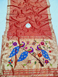 Single Muniya Pure Paithani - 100 % Pure Silk & Handwoensaree