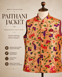 Paithani Jacket - Golden Zari