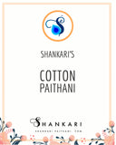 Cotton Handloom Paithani saree - Fancy Pallu
