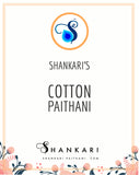 Cotton handloom Paithani saree - Double Pallu