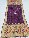 Shankari Paithani Dupatta - Golden Zari Weaving NB24 F