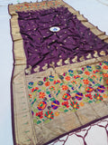 Shankari Paithani Dupatta - Golden Zari Weaving NB24 F