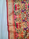 Paithani Blouse Piece- Red Golden Zari fabric- 1 Meter PZF1 L