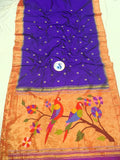 Single Muniya Fancy Pallu Paithani - 100 % Natural Silk & Handmade saree