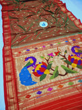 Fancy pallu Paithani Chop Border- 100 % Pure Silk & Handmade