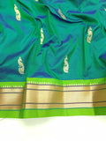 Fancy pallu Paithani Chop Border- 100 % Pure Silk & Handmade