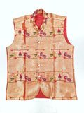 Paithani Jacket- Golden zari Mor Popat