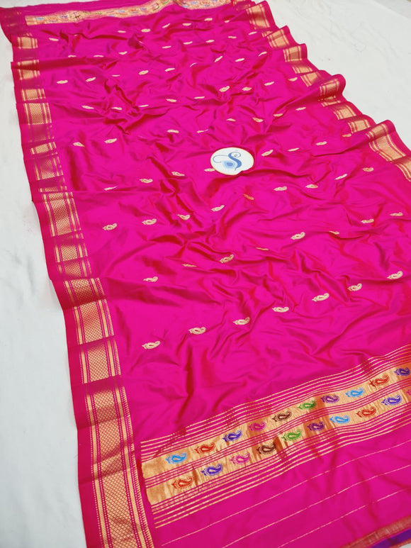 Pure Silk Paithani Dupatta  100% Handloom PPD1 F