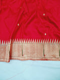 Pure Silk Single Muniya Paithani Dupatta Red 100% Handloom PPD2 B