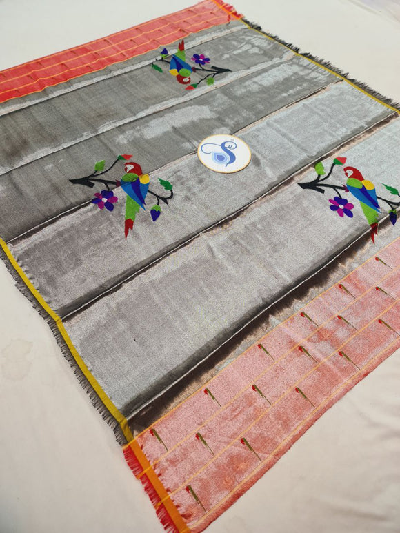 Paithani Blouse Piece - 100 % Natural Silk + zari & Handmade PPB1 C