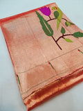 Paithani Blouse Piece - 100 % Natural Silk + zari & Handmade PPB1 X