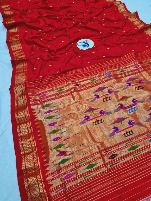 Double Pallu Paithani - 100 % Pure Silk Handloom Saree DPP1 A11