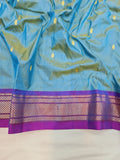 Double Pallu Paithani - 100 % Pure Silk Handloom Saree DPP1 A7