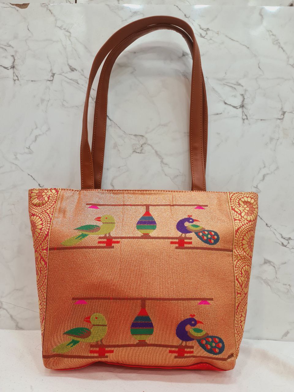 Paithani Big Purse Red PR1 BP1 A6 Shankari Paithani