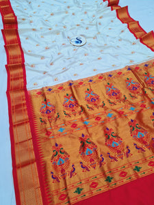 Pure Silk Kadiyal Paithani - Powerloom SLV5 Z