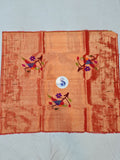 Paithani Blouse Piece - 100 % Natural Silk + zari & Handmade PPB1 V