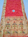 Mor Popat Semi Paithani Saree- NB14 C
