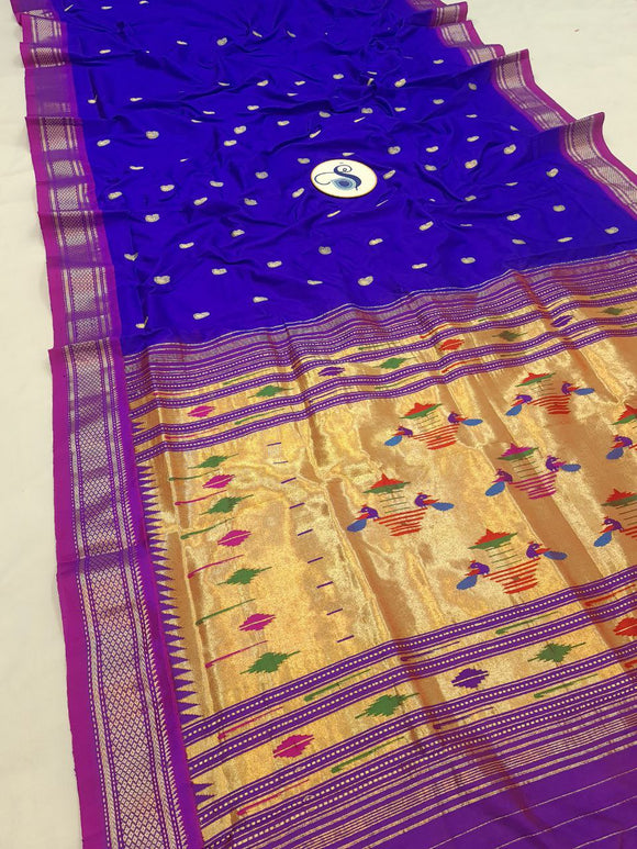 Double Pallu Paithani - 100 % Pure Silk Handloom Saree DPP1 A72