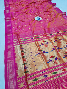 Double Pallu Paithani - 100 % Pure Silk Handloom Saree DPP1 A73