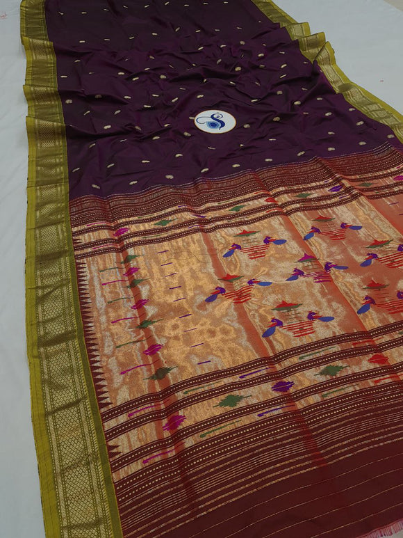 Double Pallu Paithani - 100 % Pure Silk Handloom Saree DPP1 A79