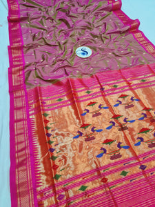 Double Pallu Paithani - 100 % Pure Silk Handloom Saree DPP1 A87