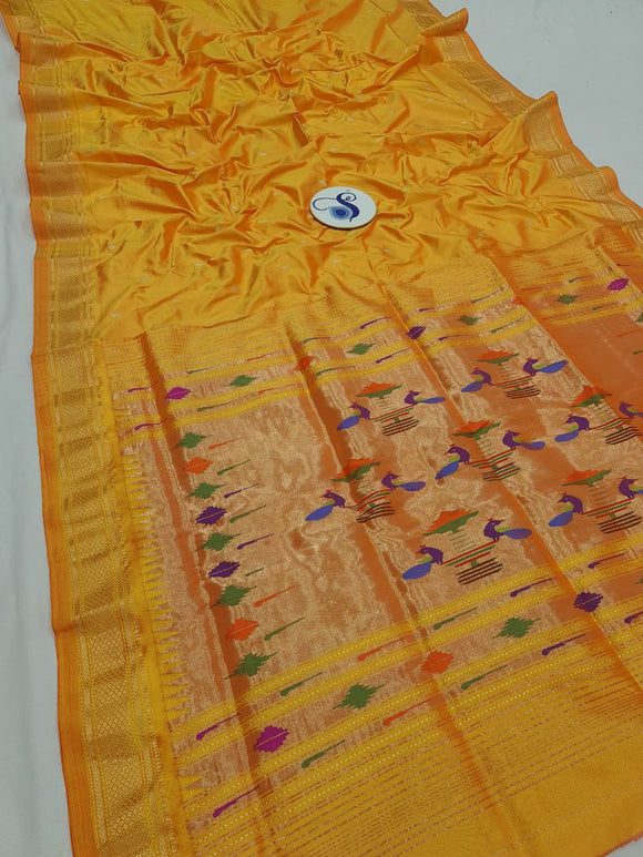 Double Pallu Paithani - 100 % Pure Silk Handloom Saree DPP1 A95