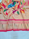 Sharanya Paithani Dupatta - Pink Golden NB53 H