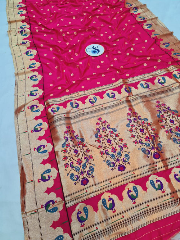 Mayura Semi Paithani Saree-  MK13 D