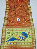 Fancy pallu Paithani Chop Border- 100% Pure Silk & Handmade