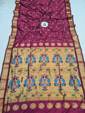 Pure Silk Kadiyal Paithani - Powerloom SLV7 D