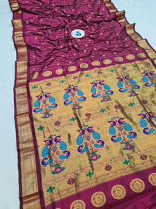 Pure Silk Kadiyal Paithani - Powerloom SLV7 D