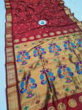 Pure Silk Kadiyal Paithani - Powerloom SLV7 C