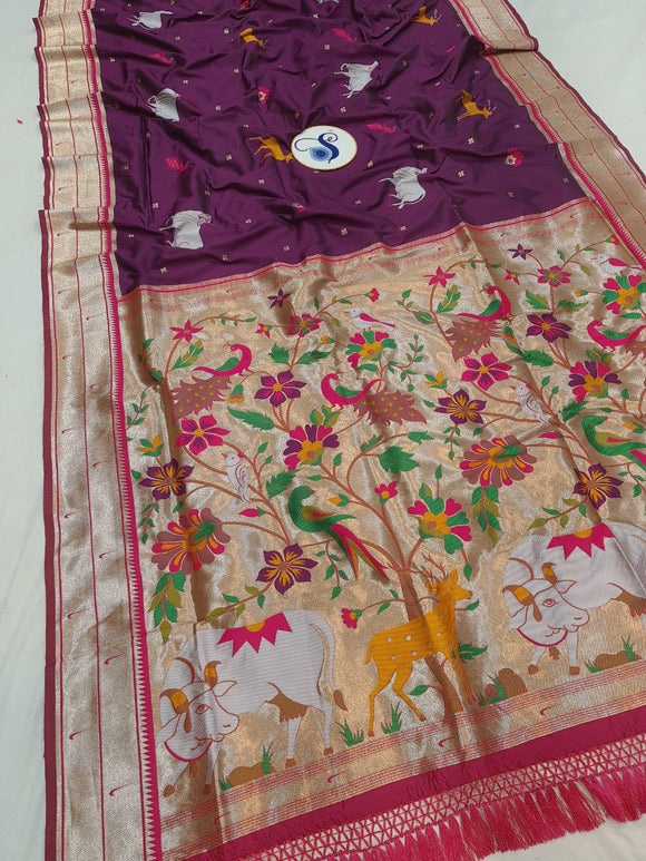 Nandani Double Muniya Paithani Saree MB19 E