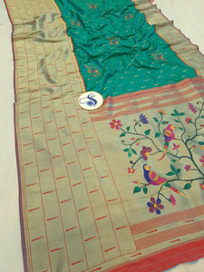 Muniya Big Border Paithani Saree-  NB56 F