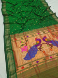 Fancy pallu Paithani - 100 % Natural Silk & Handmade saree