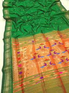 Double Pallu Paithani - 100 % Pure Silk Handloom Saree DPP1 A99