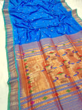 Double Pallu Paithani - 100 % Pure Silk Handloom Saree DPP1 A100